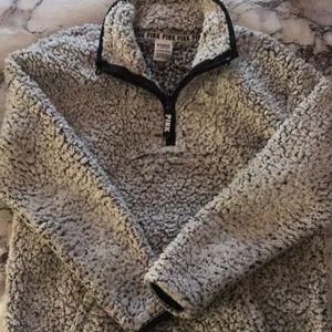 Quarter Zip Pink Sweater